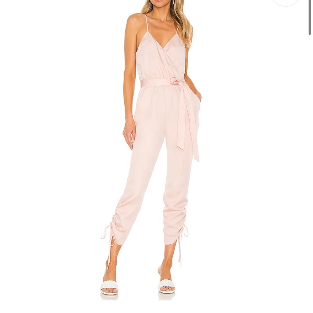 Lovers + Friends Tony Jumpsuit in Blush Pink